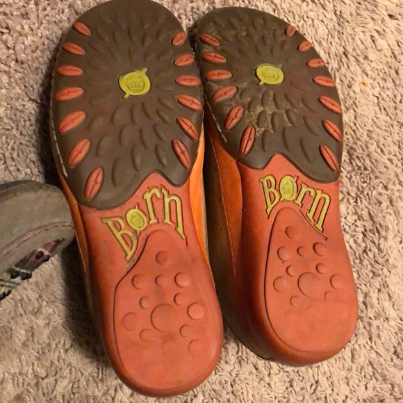 Cute comfortable Orange & brown leather shoe. - Picture 4 of 4